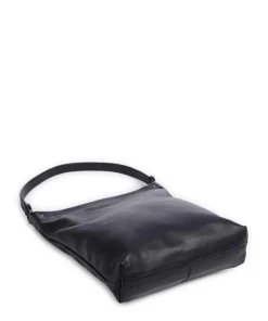 Caugio Beuteltasche fein genarbtes Rindsleder dunkelblau