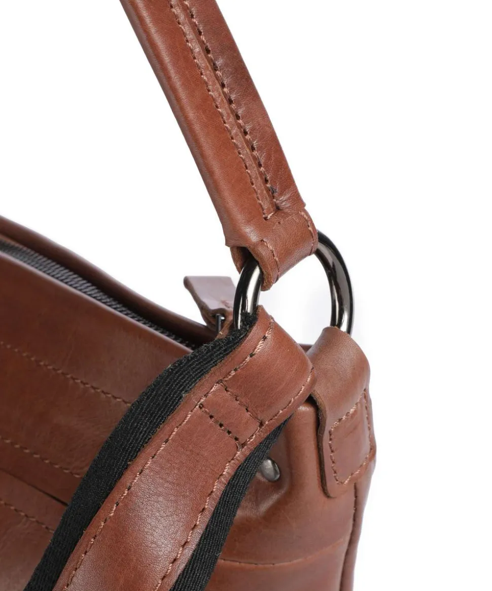 Caugio Beuteltasche fein genarbtes Rindsleder cognac