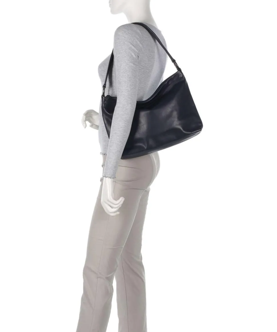 Caugio Beuteltasche fein genarbtes Rindsleder dunkelblau