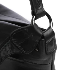 Caugio Beuteltasche fein genarbtes Rindsleder schwarz