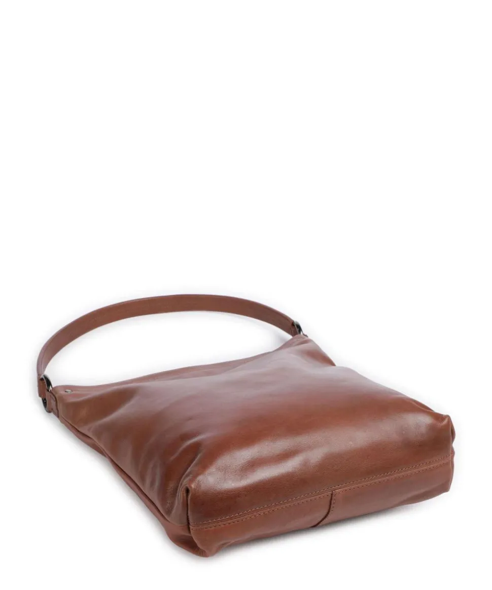 Caugio Beuteltasche fein genarbtes Rindsleder cognac