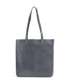 Caugio Shopper fein genarbtes Rindsleder blaugrau