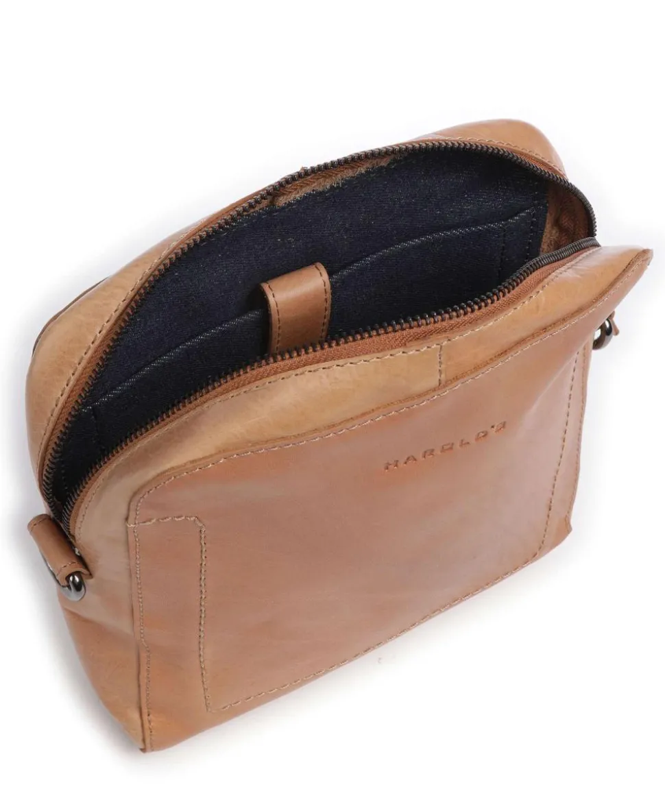 Caugio Umhängetasche 10″ fein genarbtes Rindsleder hellbraun