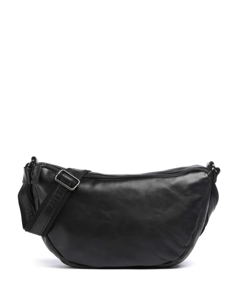 Caugio Umhängetasche fein genarbtes Rindsleder schwarz