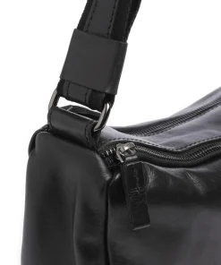 Caugio Umhängetasche fein genarbtes Rindsleder schwarz