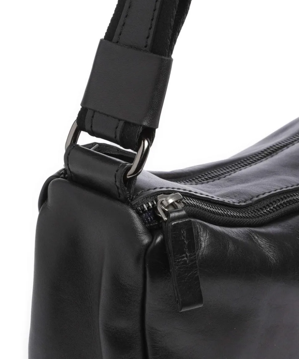 Caugio Umhängetasche fein genarbtes Rindsleder schwarz