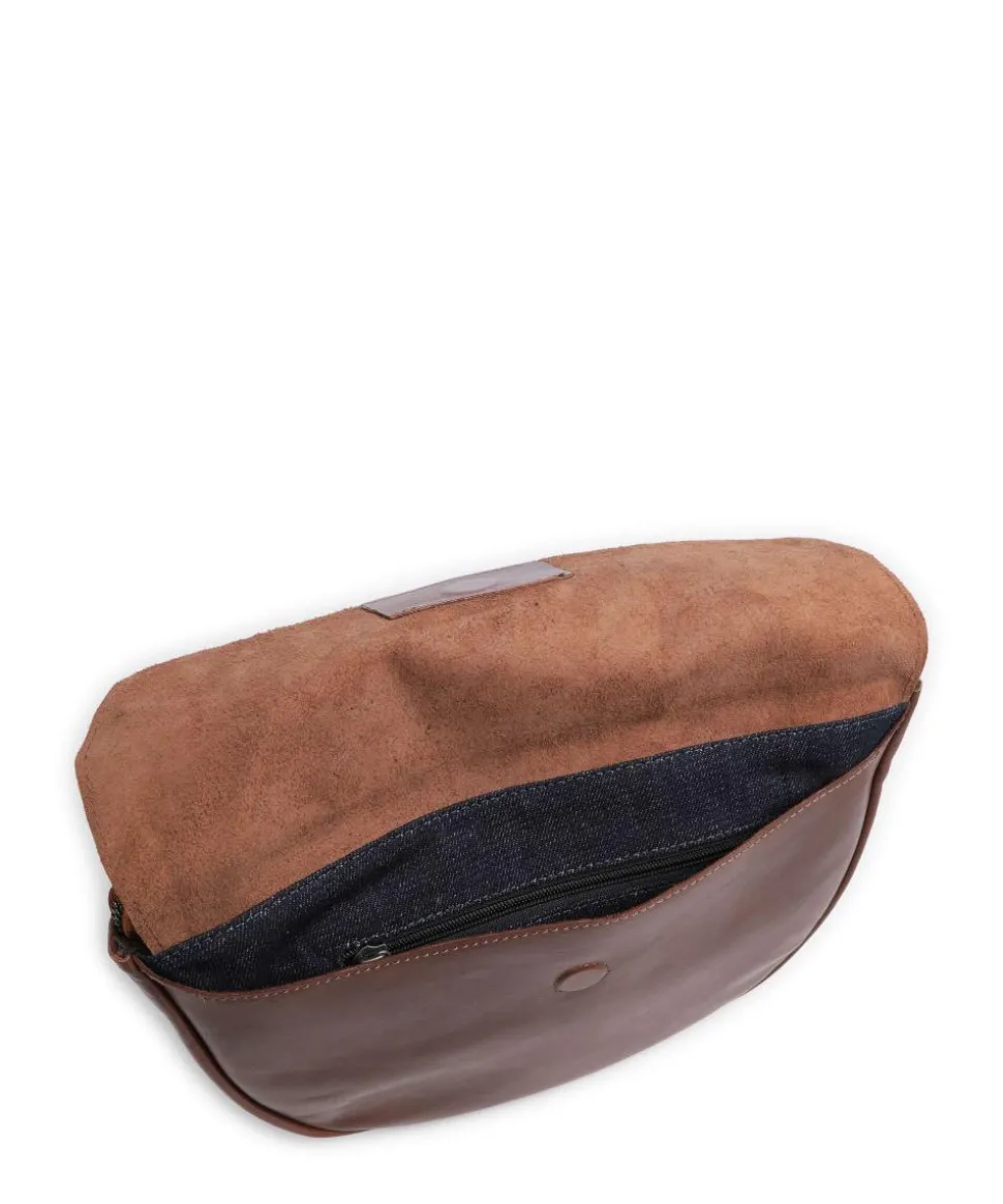 Caugio Umhängetasche fein genarbtes Rindsleder cognac