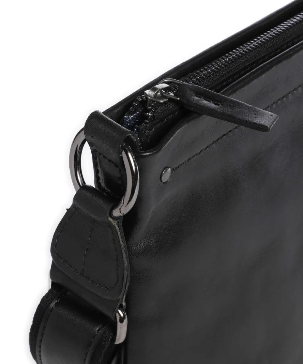 Caugio Umhängetasche fein genarbtes Rindsleder schwarz