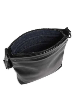 Caugio Umhängetasche fein genarbtes Rindsleder schwarz