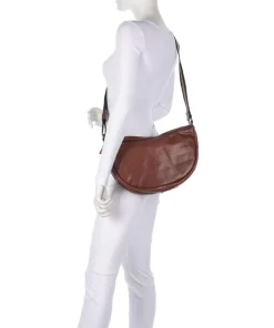 Caugio Umhängetasche fein genarbtes Rindsleder cognac