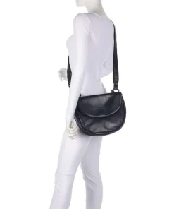 Caugio Umhängetasche fein genarbtes Rindsleder dunkelblau