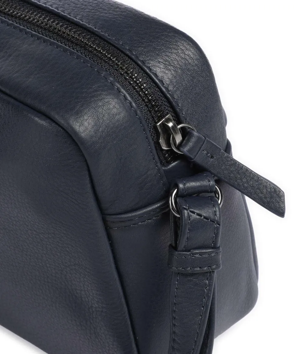 Cave Umhängetasche genarbtes Rindsleder navy