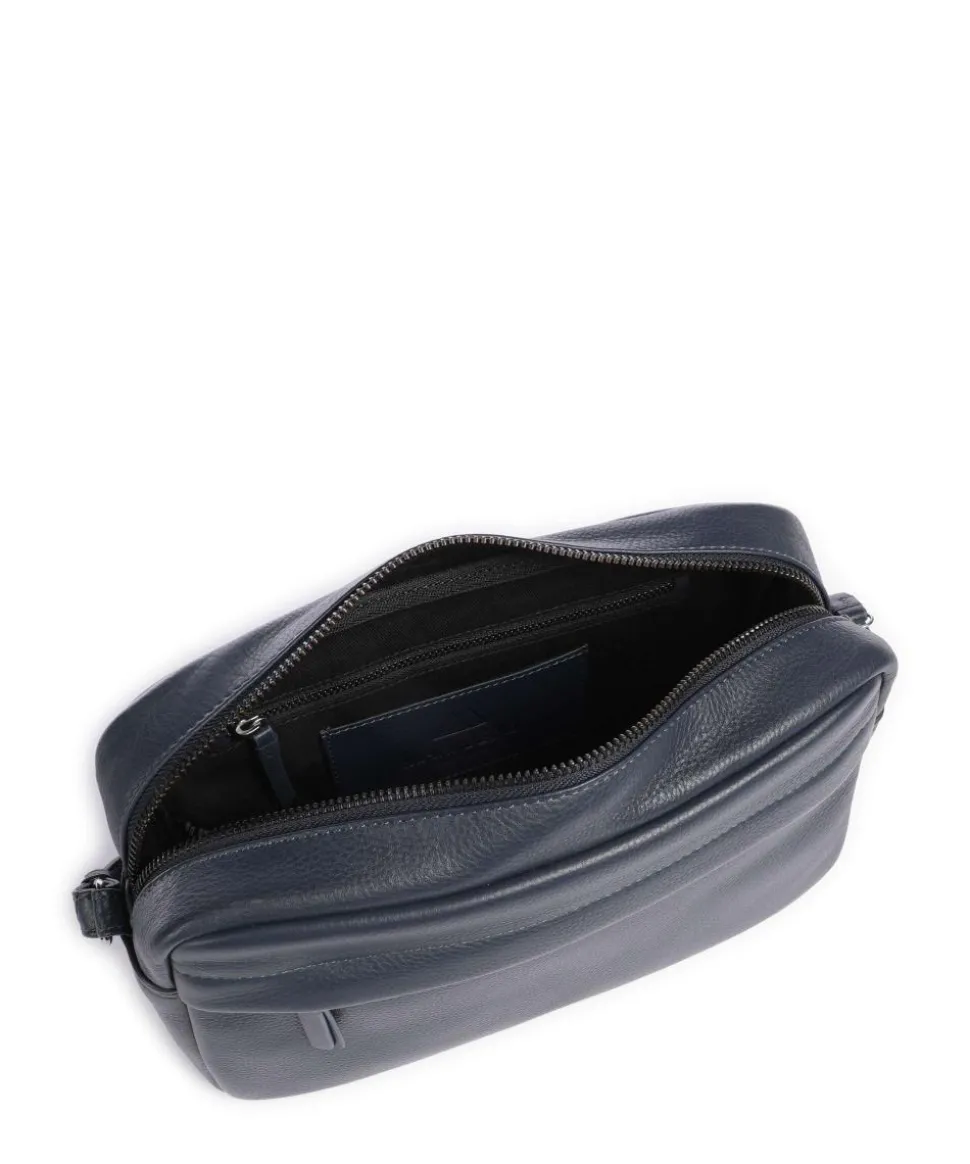 Cave Umhängetasche genarbtes Rindsleder navy