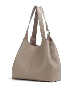 C-Easy Beuteltasche genarbtes Leder taupe