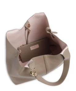 C-Easy Beuteltasche genarbtes Leder taupe