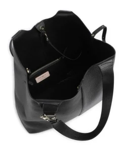 C-Easy Beuteltasche genarbtes Leder schwarz