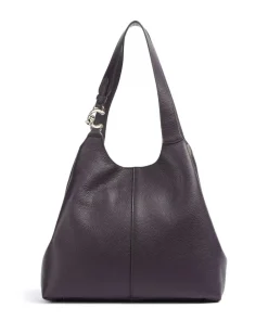 C-Easy Beuteltasche genarbtes Leder pflaume