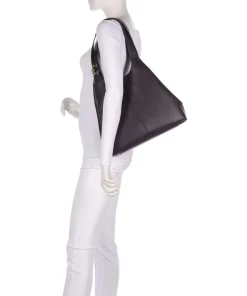 C-Easy Beuteltasche genarbtes Leder pflaume