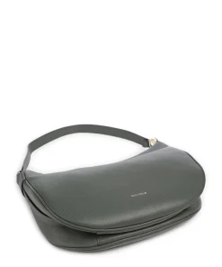 C-Easy Beuteltasche genarbtes Leder dunkelgrün