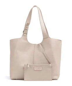 C-Easy Beuteltasche genarbtes Leder beige