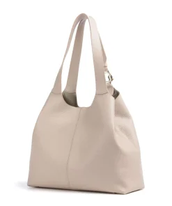 C-Easy Beuteltasche genarbtes Leder beige