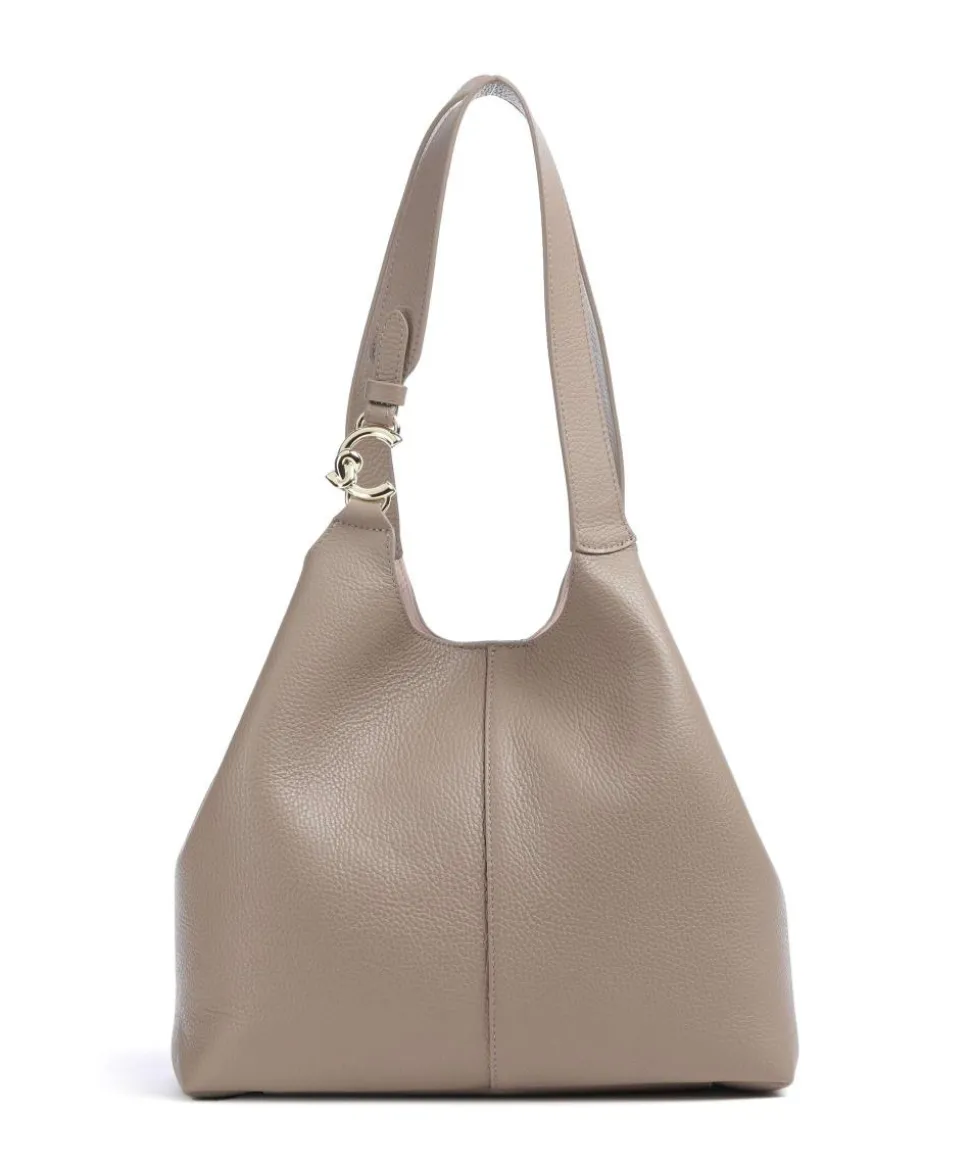 C-Easy Beuteltasche genarbtes Rindsleder taupe