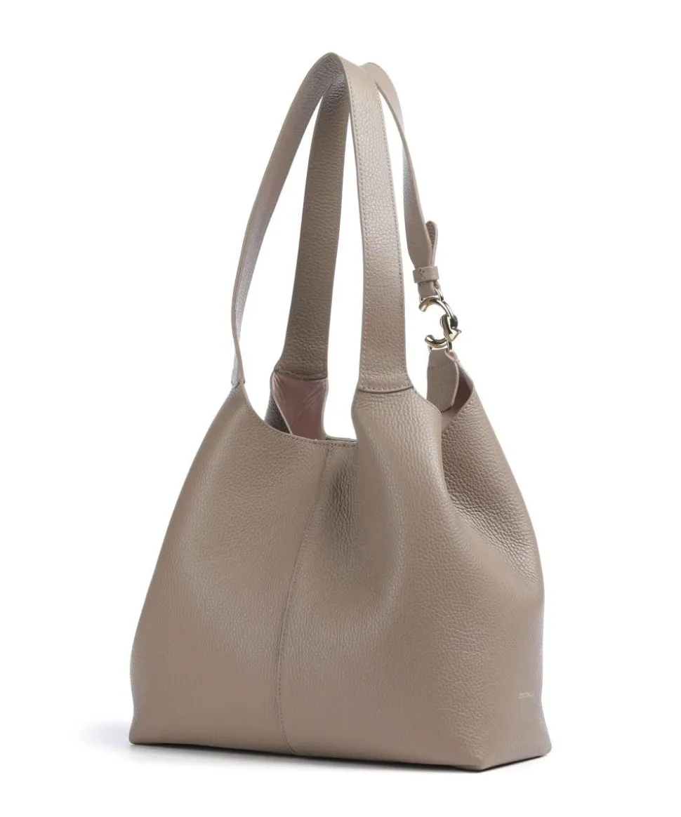 C-Easy Beuteltasche genarbtes Rindsleder taupe