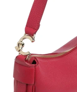 C-Easy Beuteltasche genarbtes Leder rot