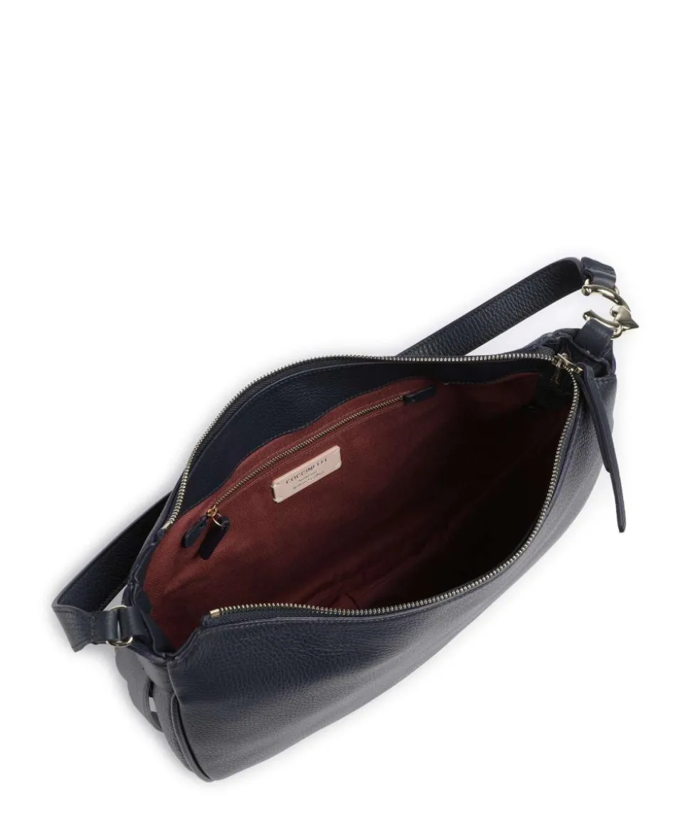 C-Easy Beuteltasche genarbtes Leder navy