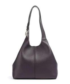 C-Easy Beuteltasche genarbtes Rindsleder pflaume