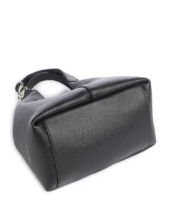 C-Easy Handtasche genarbtes Leder schwarz