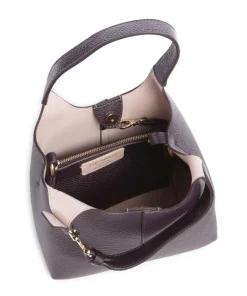 C-Easy Handtasche genarbtes Leder pflaume