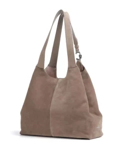 C-Easy Suede Beuteltasche aufgerautes Rindsleder taupe