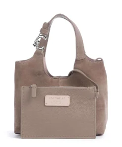 C-Easy Suede Handtasche aufgerautes Rindsleder taupe