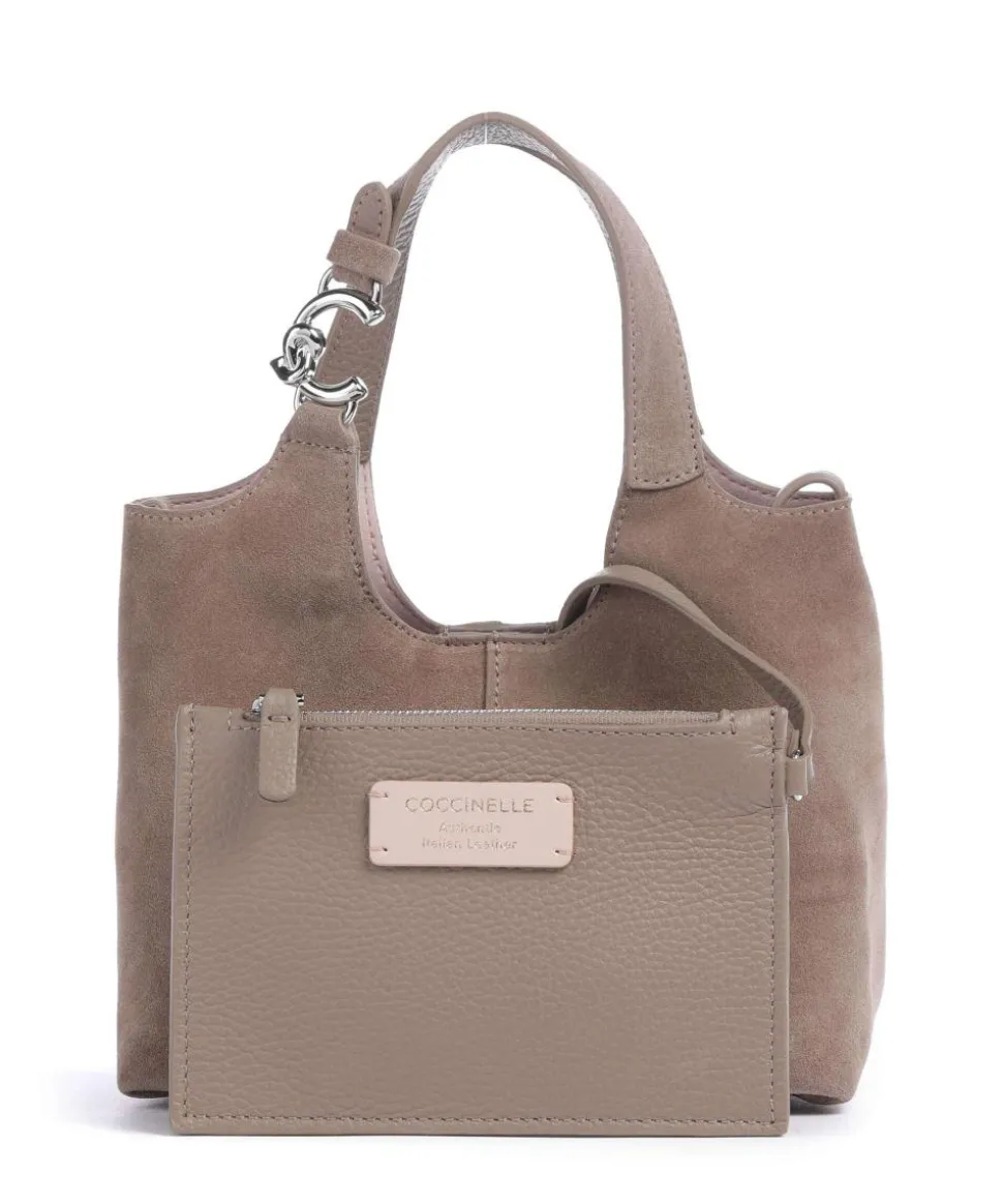 C-Easy Suede Handtasche aufgerautes Rindsleder taupe
