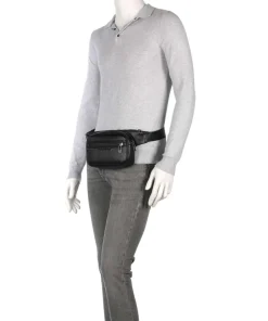 Cedric Gürteltasche Lederimitat schwarz