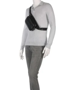 Cedric Gürteltasche Lederimitat schwarz