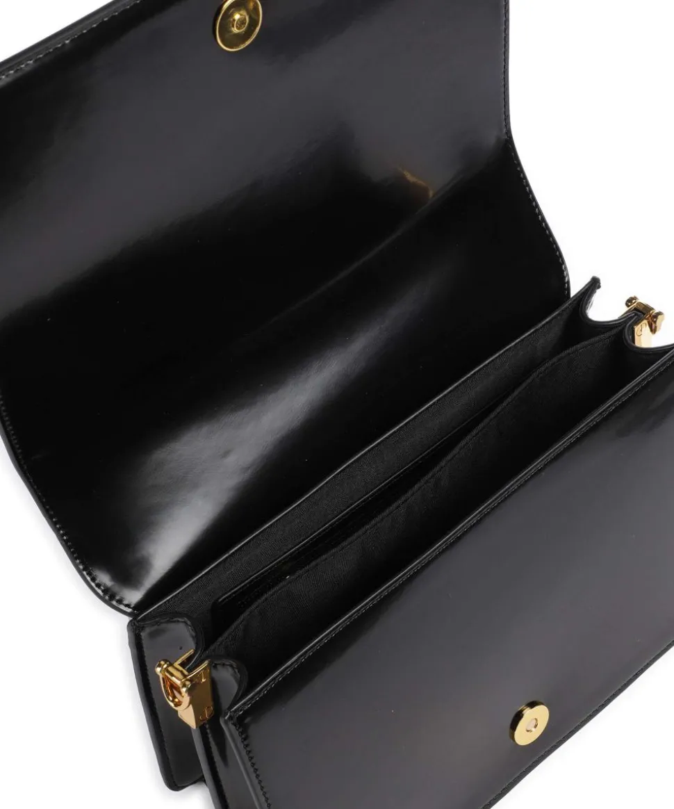 Chain Foulard Schultertasche Lederimitat schwarz