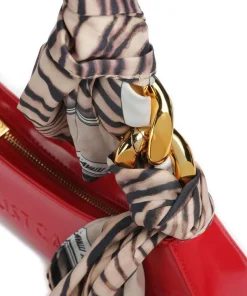 Chain Foulard Schultertasche Polyurethane, Polyester rot