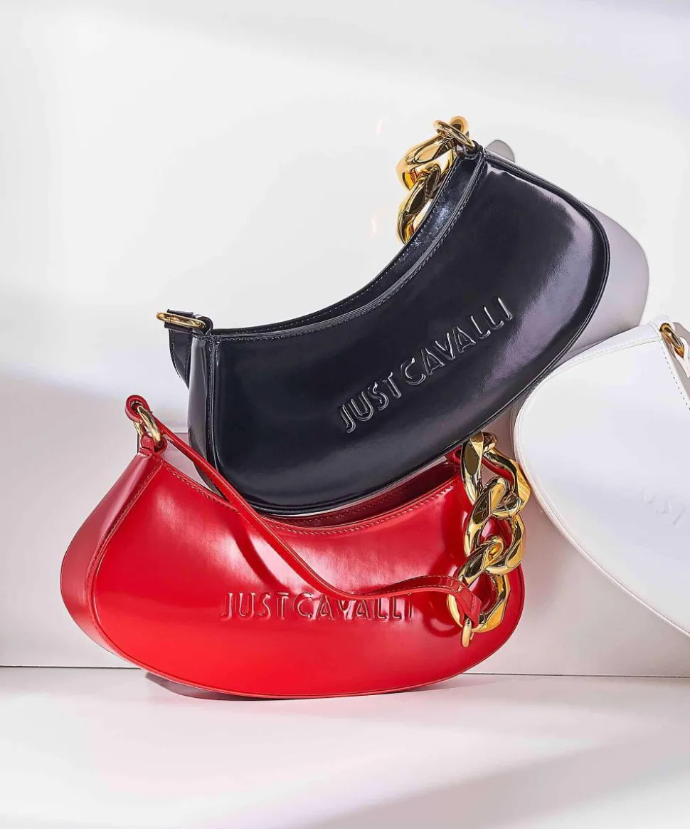 Chain Foulard Schultertasche Polyurethane, Polyester rot