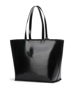 Chain Foulard Shopper Lederimitat schwarz