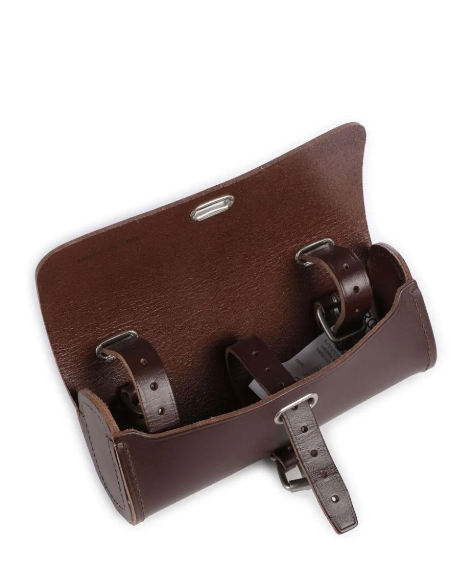 Challenge Small Satteltasche glattes Leder dunkelbraun