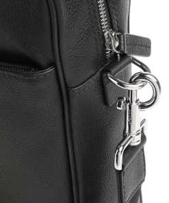 Charles Aktentasche 14″ genarbtes Leder schwarz