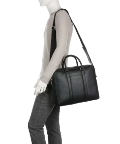 Charles Aktentasche 14″ glattes Leder schwarz