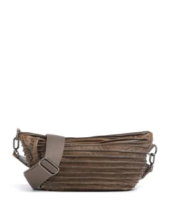 Check My Bag mini Umhängetasche genarbtes Leder olivgrün