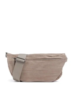 Check My Bag mini Umhängetasche genarbtes Leder taupe