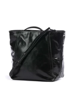 Chudy Paper Touch Crinkle S Umhängetasche Nappa Kalbsleder schwarz