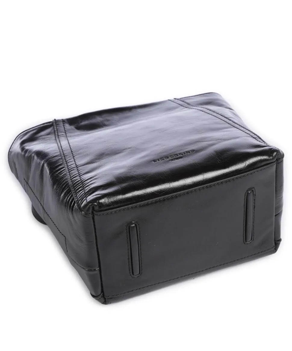 Chudy Paper Touch Crinkle S Umhängetasche Nappa Kalbsleder schwarz