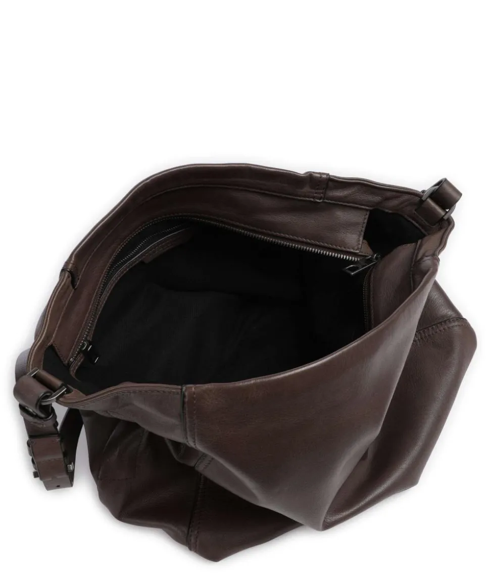 Chudy Sheep Natural L Beuteltasche Schafsleder dunkelbraun