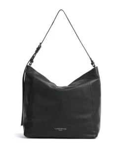 Chudy Small Pebble L Beuteltasche genarbtes Leder schwarz